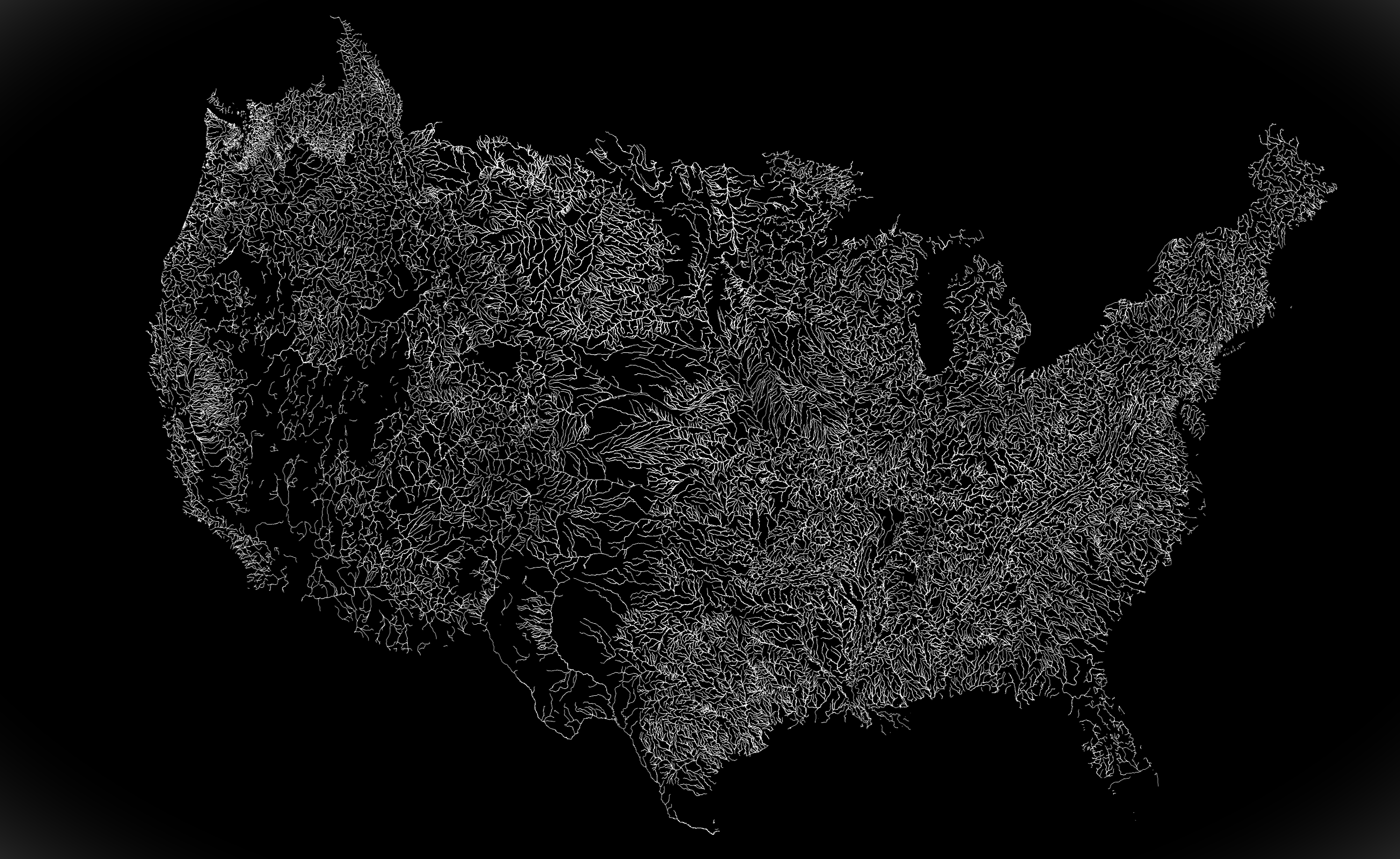Visual of CONUS streams in geospatial fabric